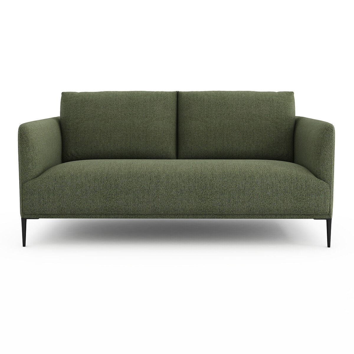 Καναπές με μπουκλέ ταπετσαρία με μελανζέ όψη Μ103xΠ179xΥ82cm