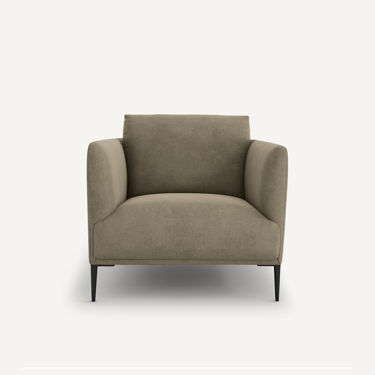Πολυθρόνα από βελούδο stonewashed Oscar Μ103xΠ87xΥ82cm