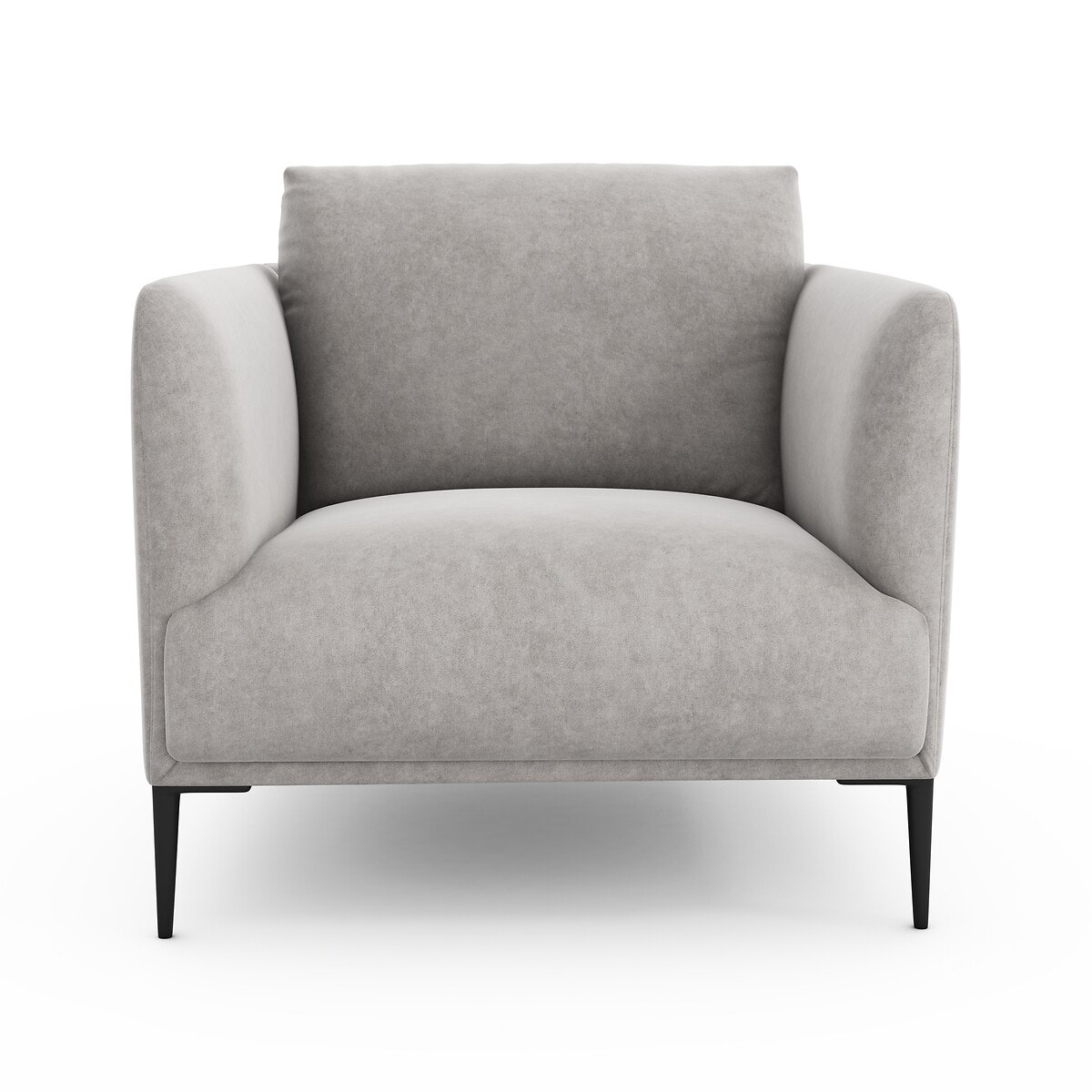 Πολυθρόνα από βελούδο stonewashed Oscar Μ103xΠ87xΥ82cm