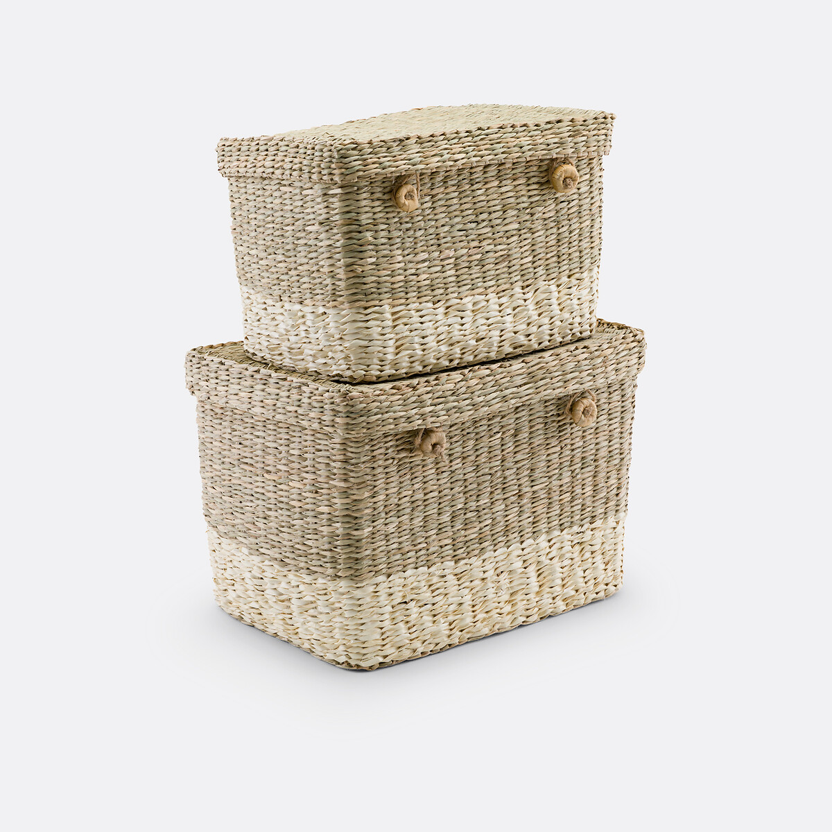 Σετ 2 μικρά μπαούλα από ψάθα, Fanero