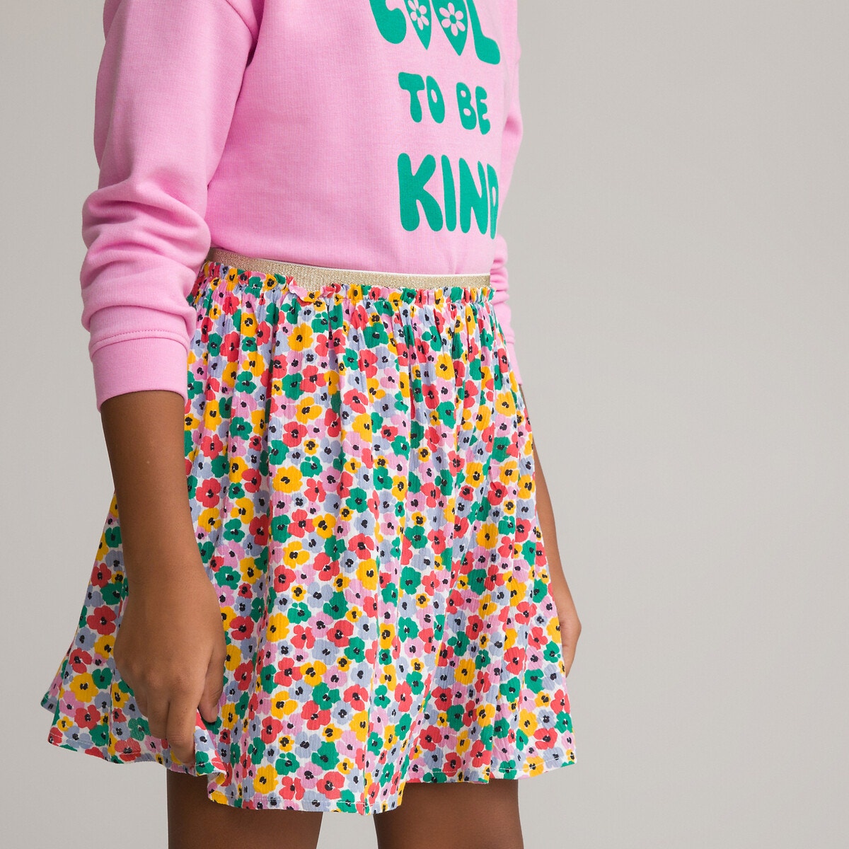 Χυτή φούστα με φλοράλ μοτίβο