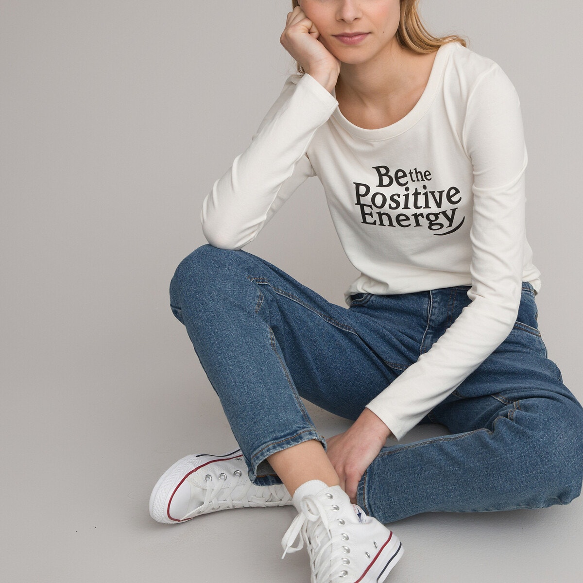 Μακρυμάνικη μπλούζα με μήνυμα