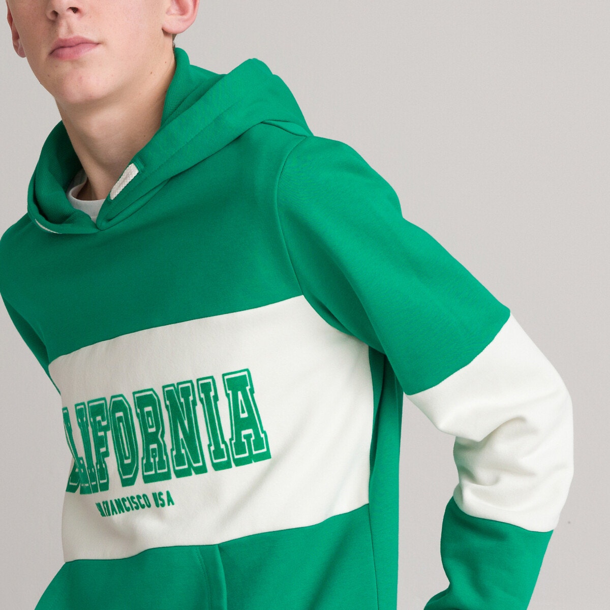 Φανελένιο φούτερ με κουκούλα