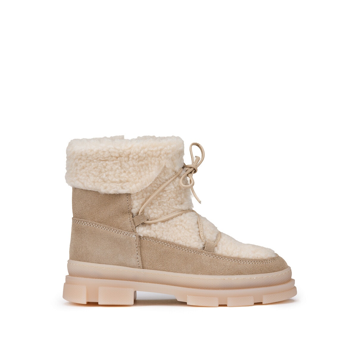 Μποτάκια με φερμουάρ και λεπτομέρειες από συνθετική γούνα