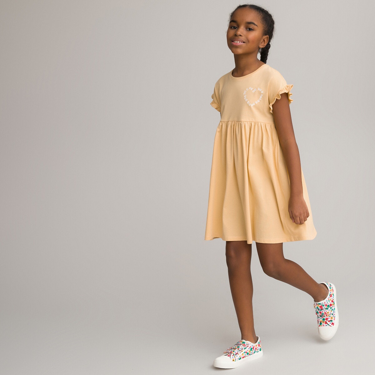 Σετ 3 κοντομάνικα φορέματα με βολάν