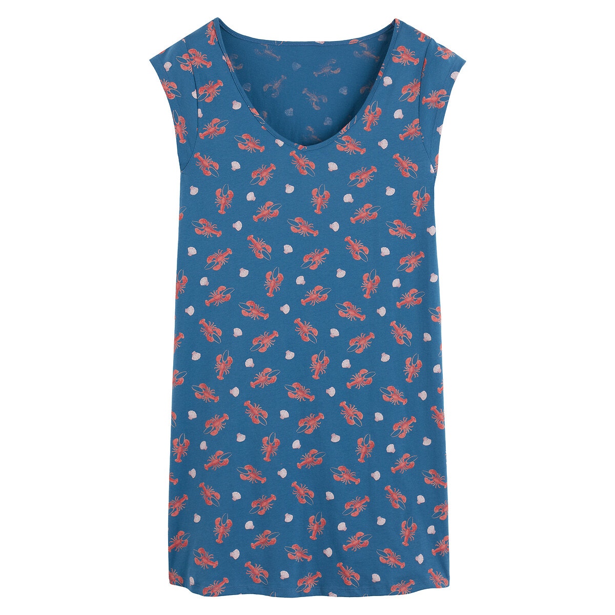 Εμπριμέ βαμβακερό νυχτικό