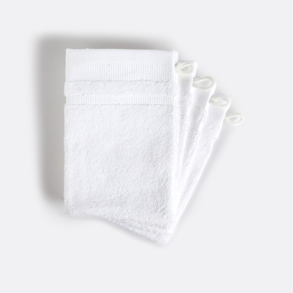 La Redoute Interieurs Σετ 4 γάντια μπάνιου από αιγυπτιακό βαμβάκι 15x21 cm