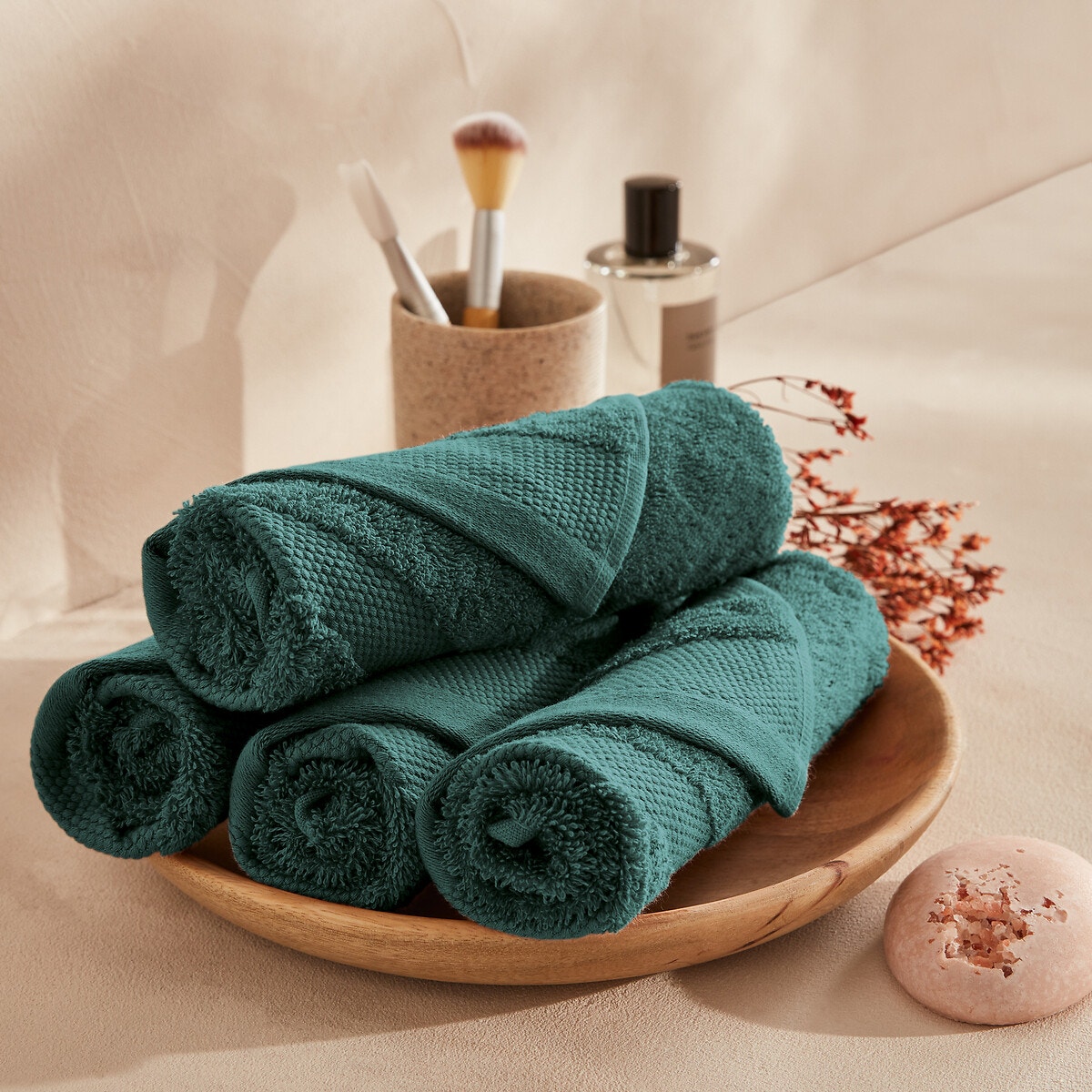 La Redoute Interieurs Σετ 4 πετσέτες χεριών από αιγυπτιακό βαμβάκι 40x40 cm