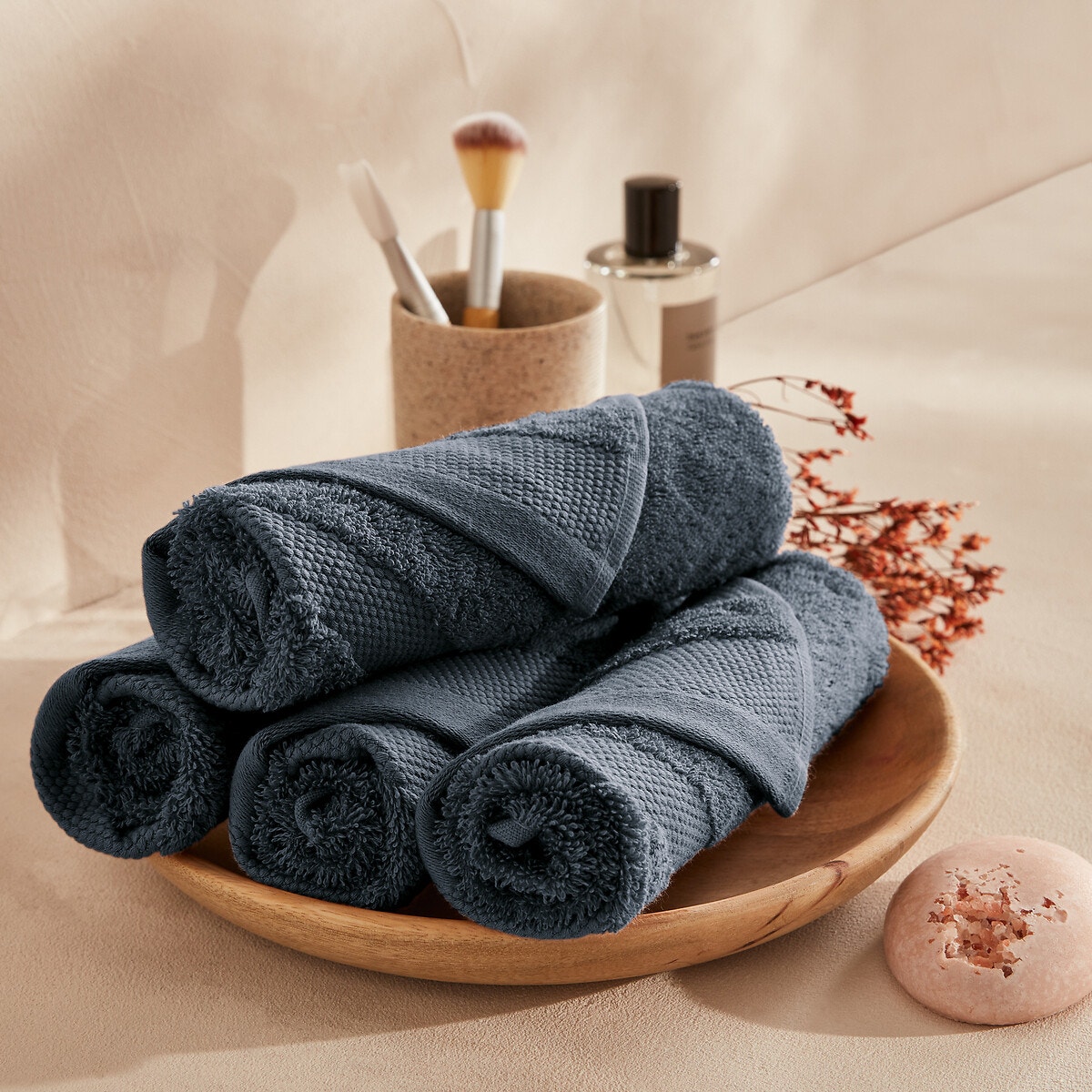 La Redoute Interieurs Σετ 4 πετσέτες χεριών από αιγυπτιακό βαμβάκι 40x40 cm