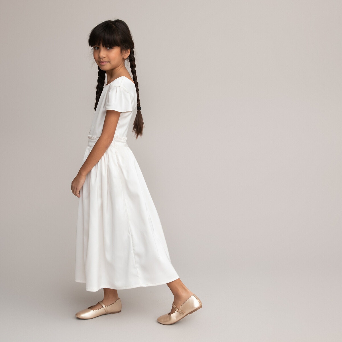 Μακρύ κοντομάνικο φόρεμα για επίσημες περιστάσεις