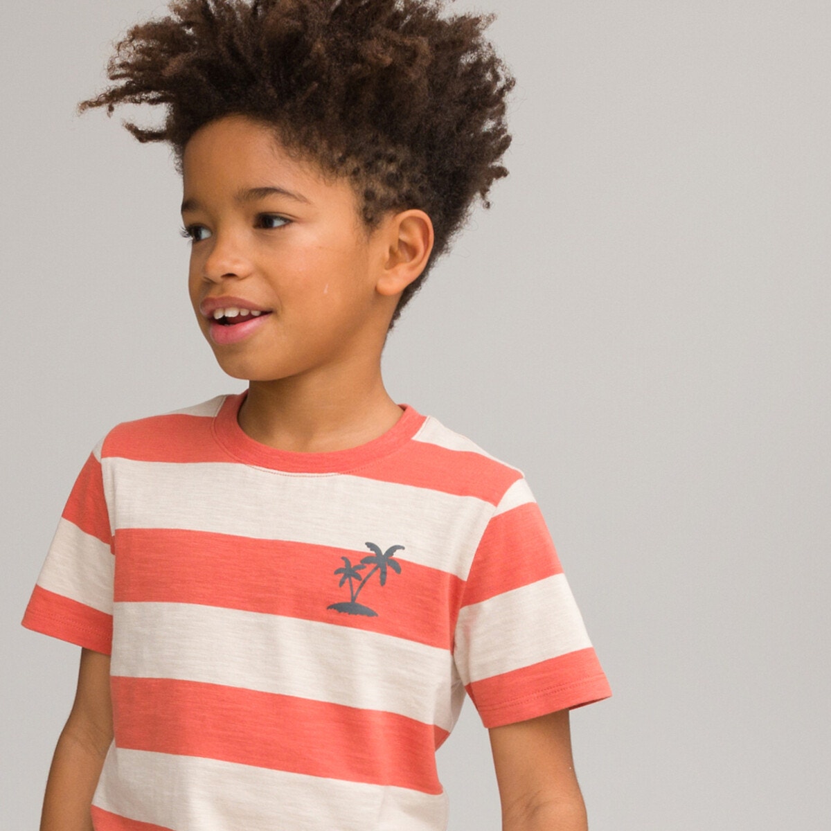 Κοντομάνικο T-shirt με στάμπα φοίνικες στο στήθος