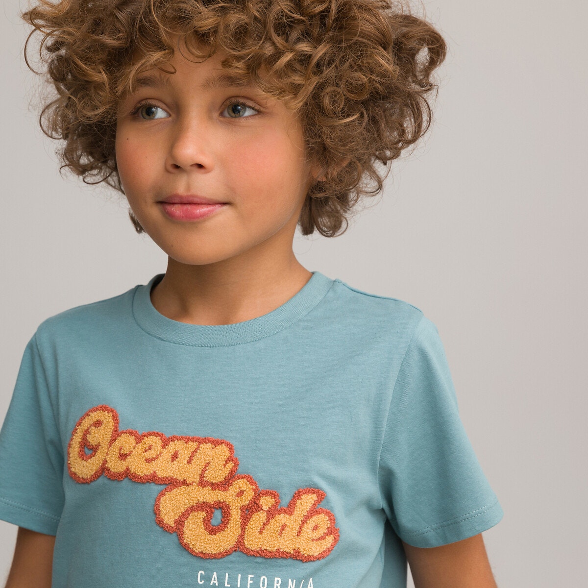 Μόδα > Παιδικά > Αγόρι > T-shirt, πόλο > Κοντά μανίκια Κοντομάνικο T-shirt με μπουκλέ μήνυμα μπροστά
