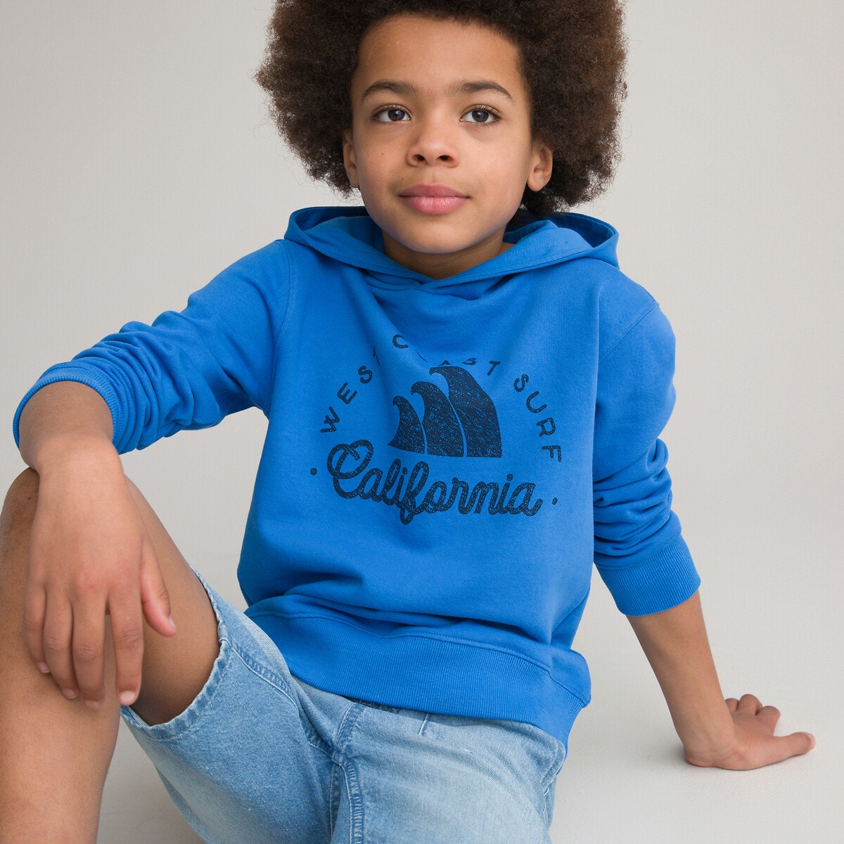 Φανελένιο φούτερ με κουκούλα