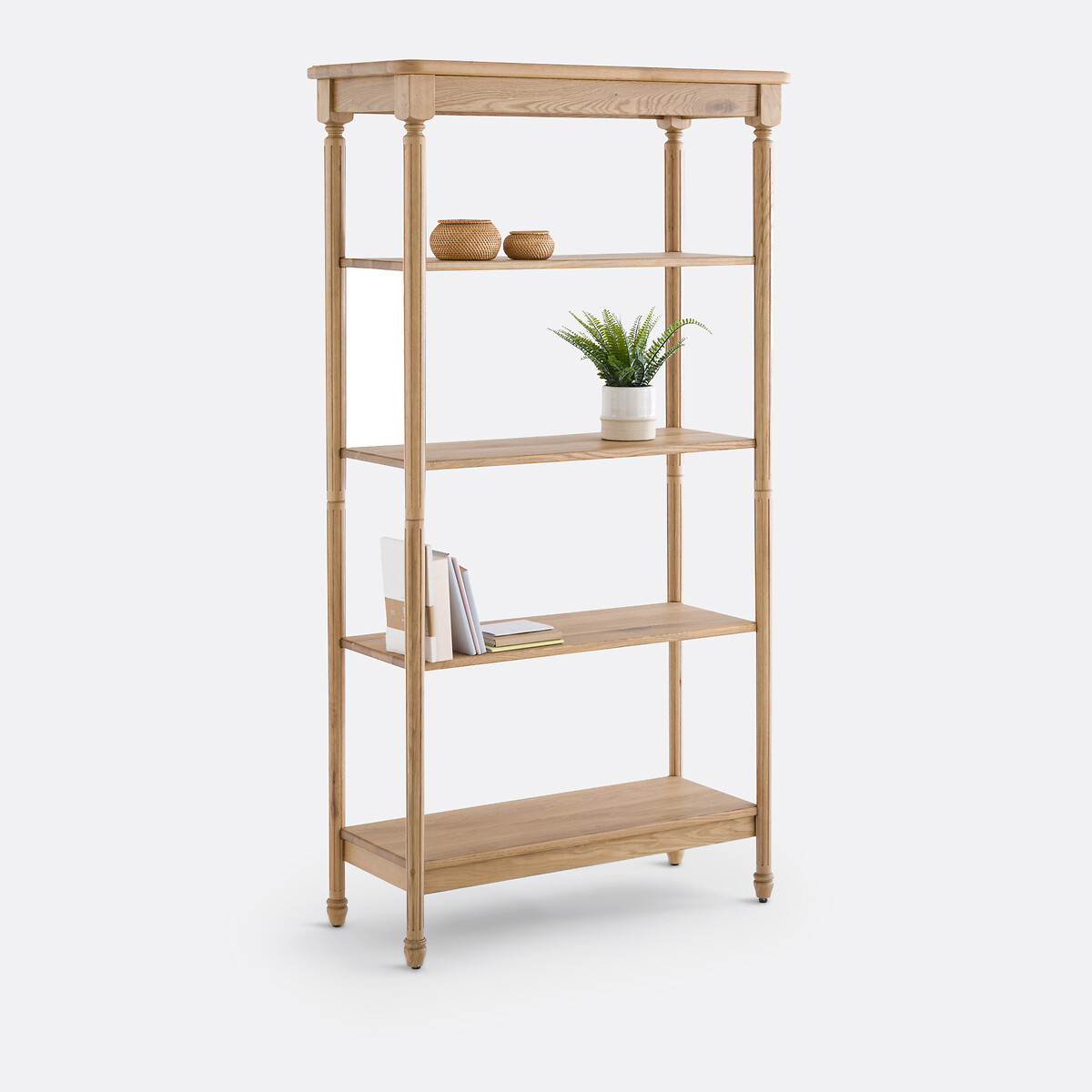 La Redoute Interieurs Ραφιέρα από μασίφ ξύλο δρυ Μ45xΠ100xΥ180cm
