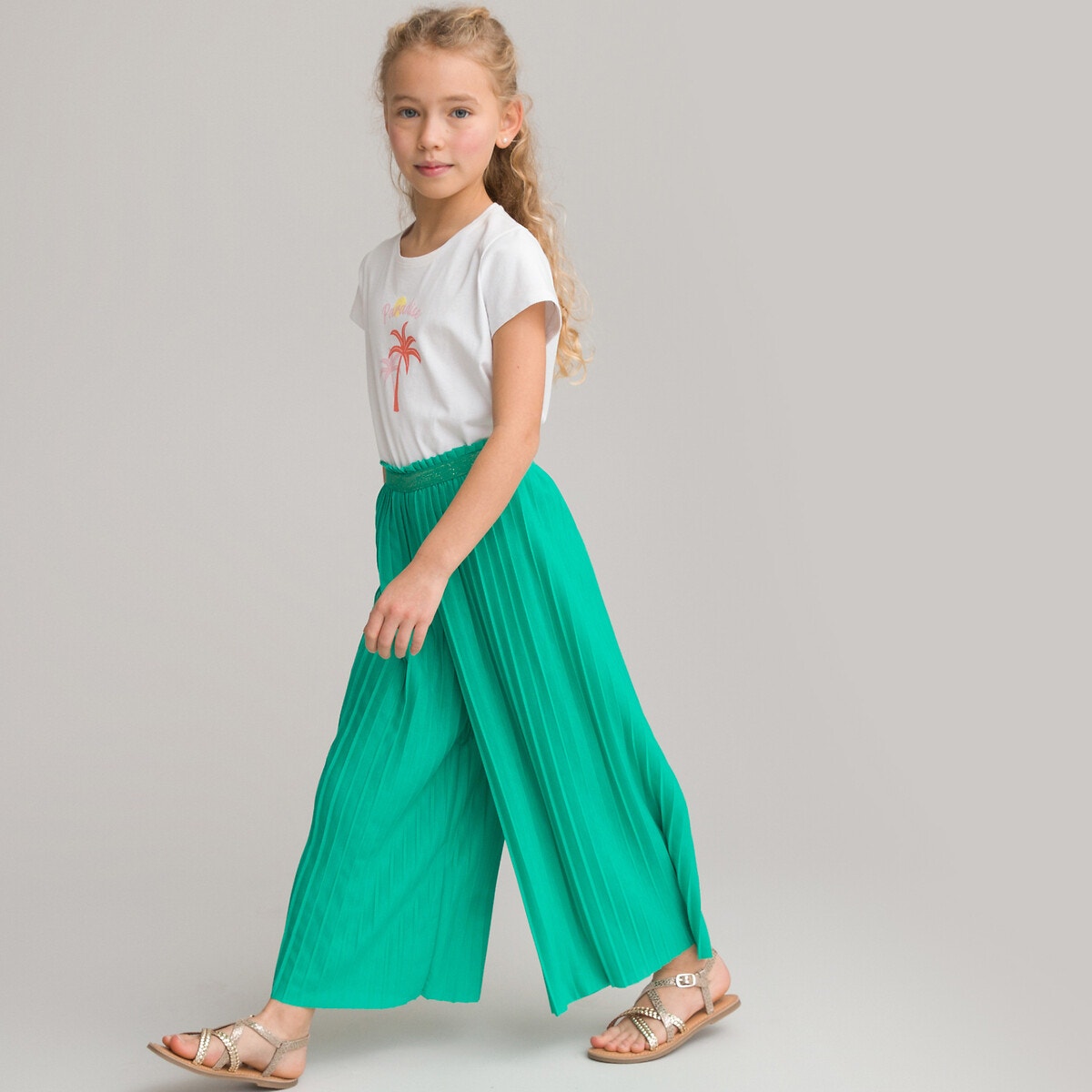 Πλισέ φαρδύ παντελόνι