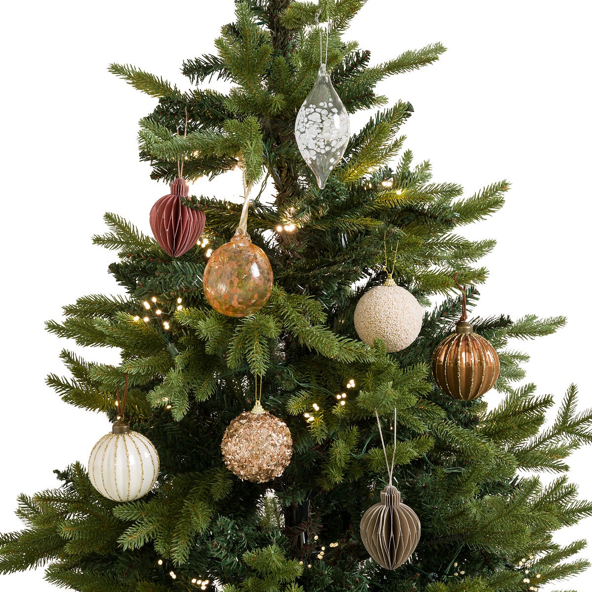 Σετ 2 χριστουγεννιάτικες μπάλες από γυαλί Murano, Nola
