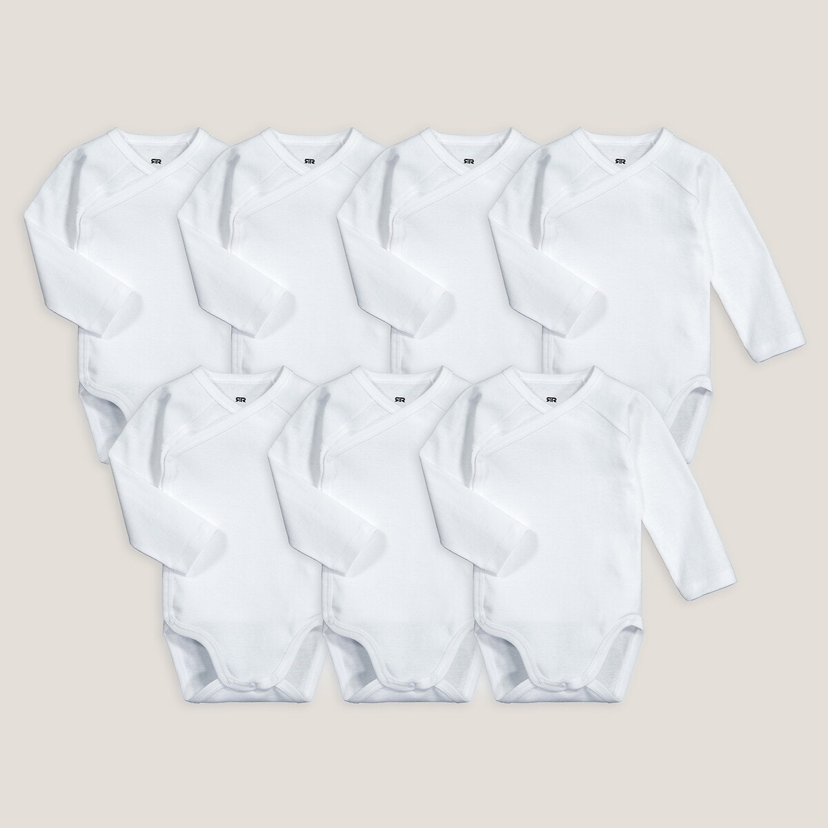 La Redoute Collections Σετ 7 μακρυμάνικα κορμάκια για νεογέννητα