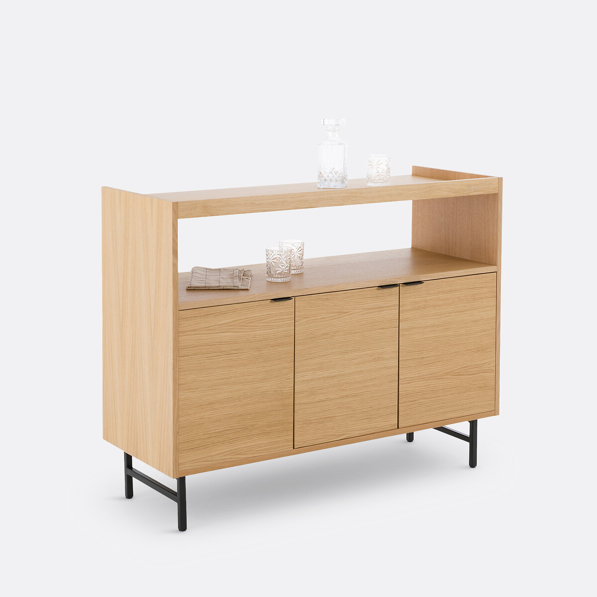 La Redoute Interieurs Έπιπλο μπαρ με καπλαμά ξύλου δρυ Μ45xΠ120xΥ97cm