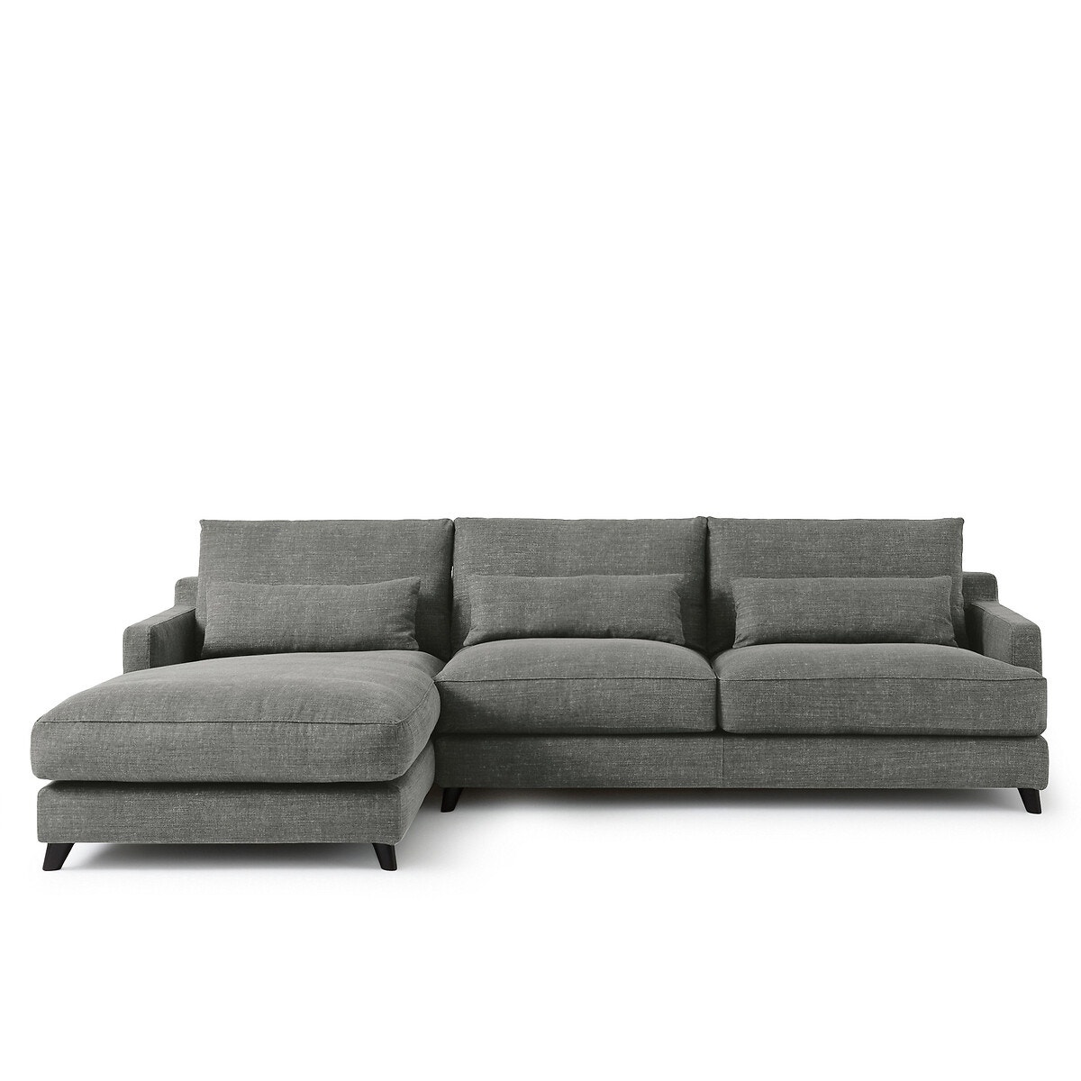 Γωνιακός καναπές από βαμβάκι και λινό Μ172xΠ294xΥ83cm