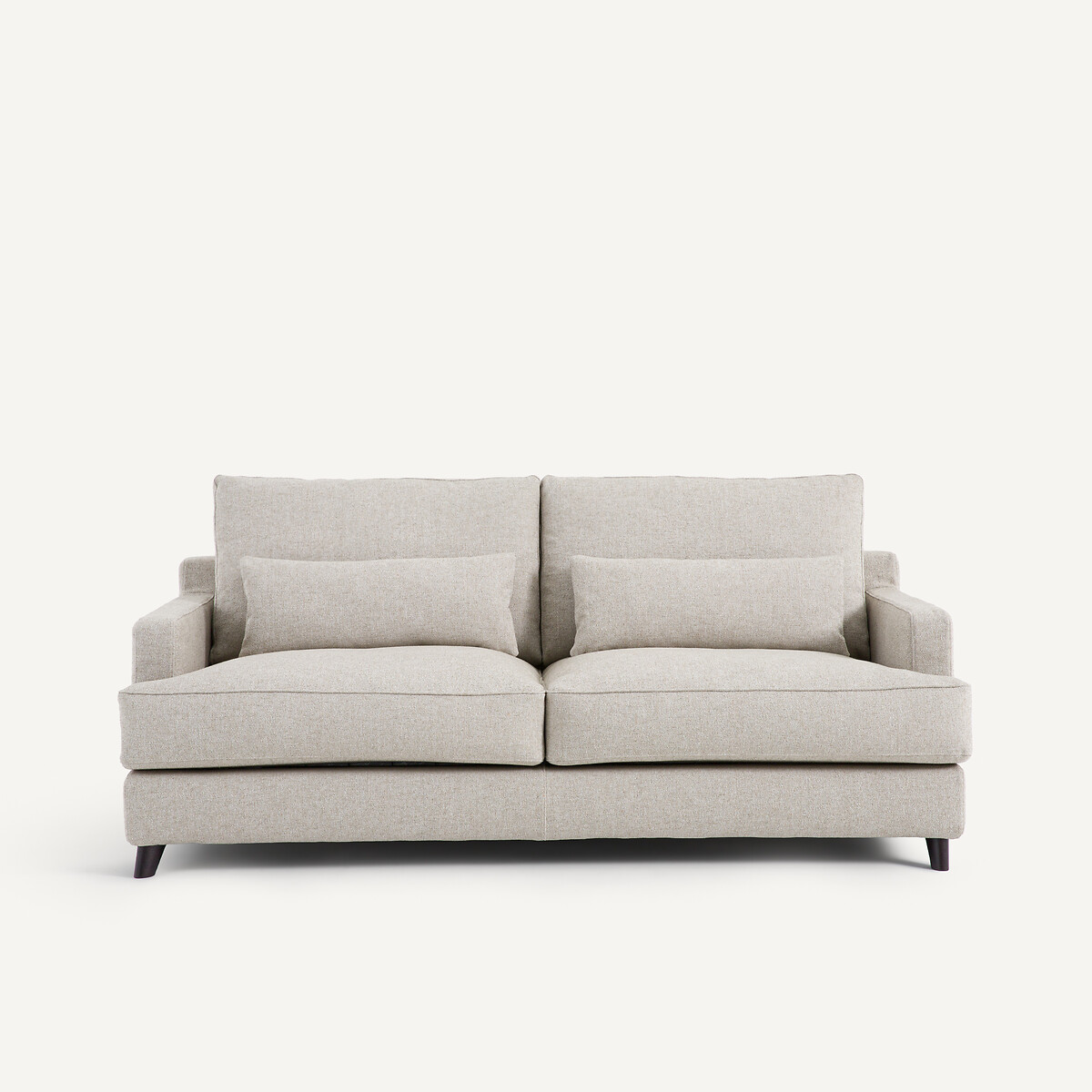 Καναπές-κρεβάτι με ανάγλυφη ταπετσαρία από βισκόζη και λινό Μ100xΠ191xΥ83cm