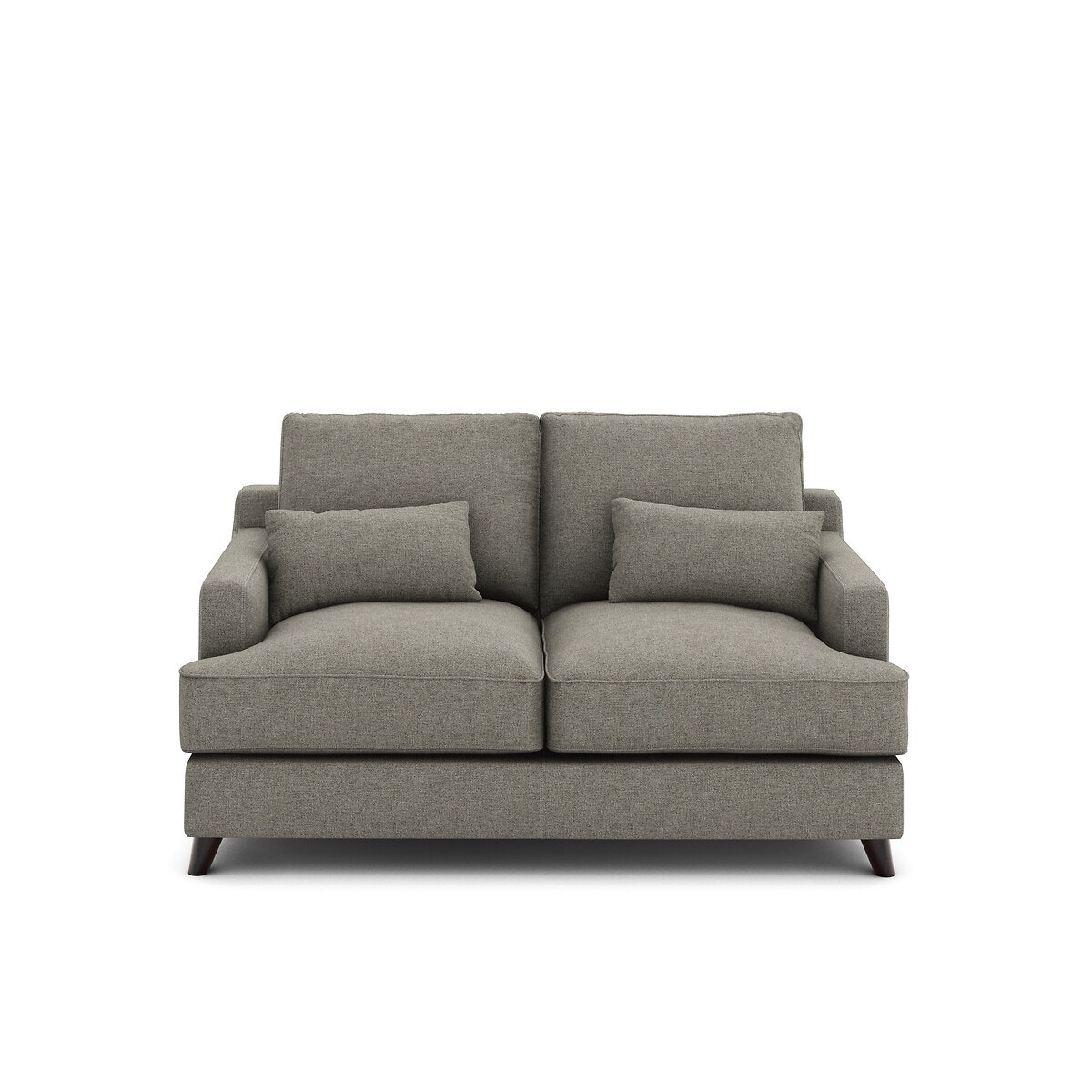 Διθέσιος καναπές με ανάγλυφη ταπετσαρία από βισκόζη και λινό Μ100xΠ150xΥ83cm