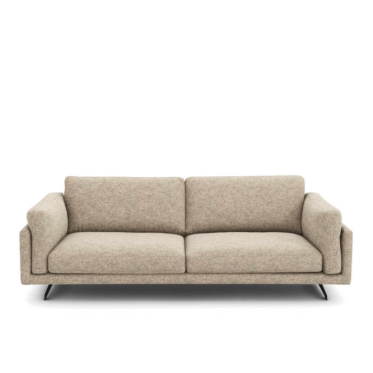 Καναπές με μελανζέ ταπετσαρία Μ99xΠ213xΥ82cm