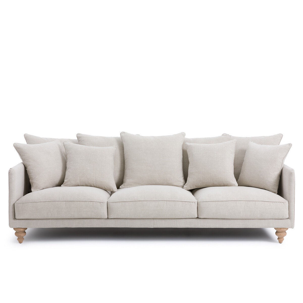 Καναπές από βαμβάκι και λινό Μ105xΠ198xΥ93cm