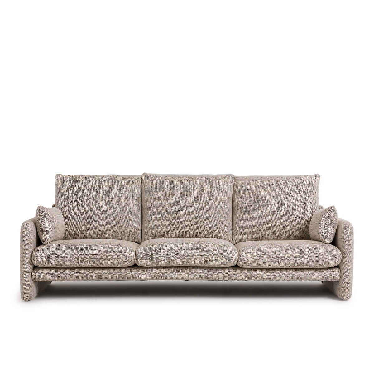 AM.PM Καναπές με ταπετσαρία ψαροκόκκαλο Μ94xΠ211xΥ90cm