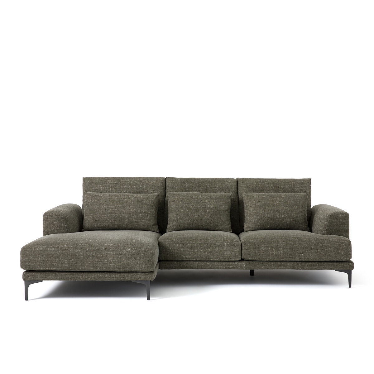 Γωνιακός καναπές από βαμβάκι και λινό Μ149xΠ258xΥ83cm