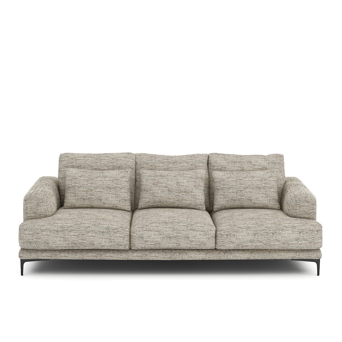 AM.PM Καναπές με ταπετσαρία ψαροκόκκαλο και κηλίδες Μ105xΠ217xΥ83cm