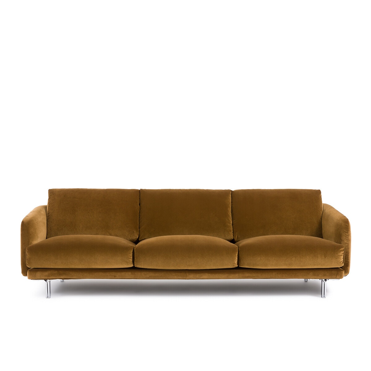 Καναπές από βελούδο Μ101xΠ221xΥ76cm