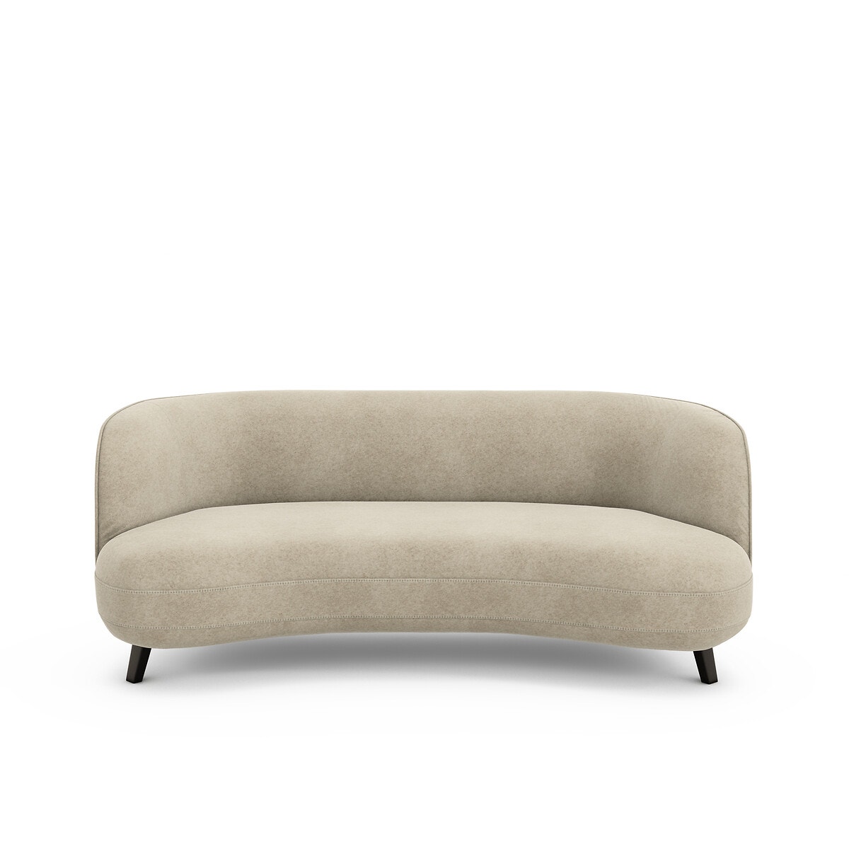 AM.PM Τριθέσιος καναπές από λινό βελούδο Μ99xΠ200xΥ75cm