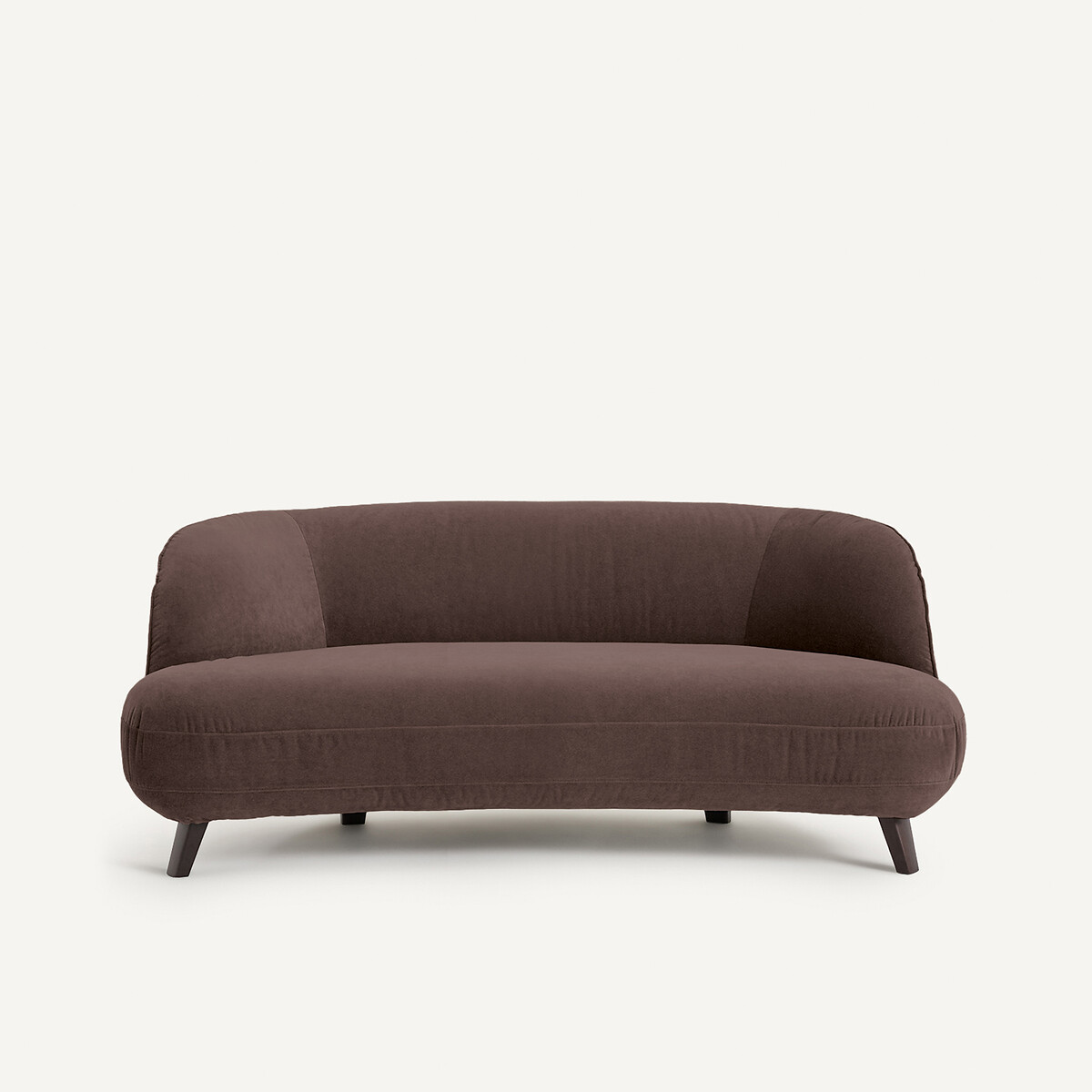 Τριθέσιος καναπές από λινό βελούδο Μ99xΠ200xΥ75cm