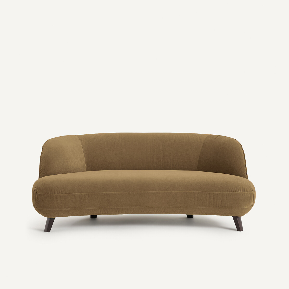 Τριθέσιος καναπές από λινό βελούδο Μ99xΠ200xΥ75cm