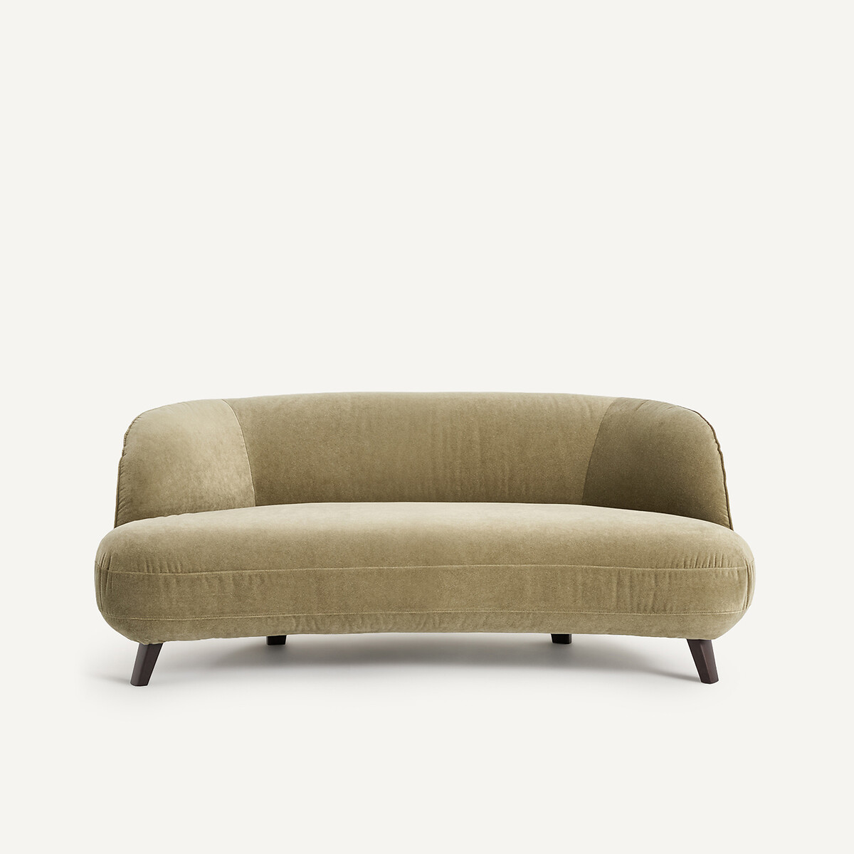 Τριθέσιος καναπές από λινό βελούδο Μ99xΠ200xΥ75cm