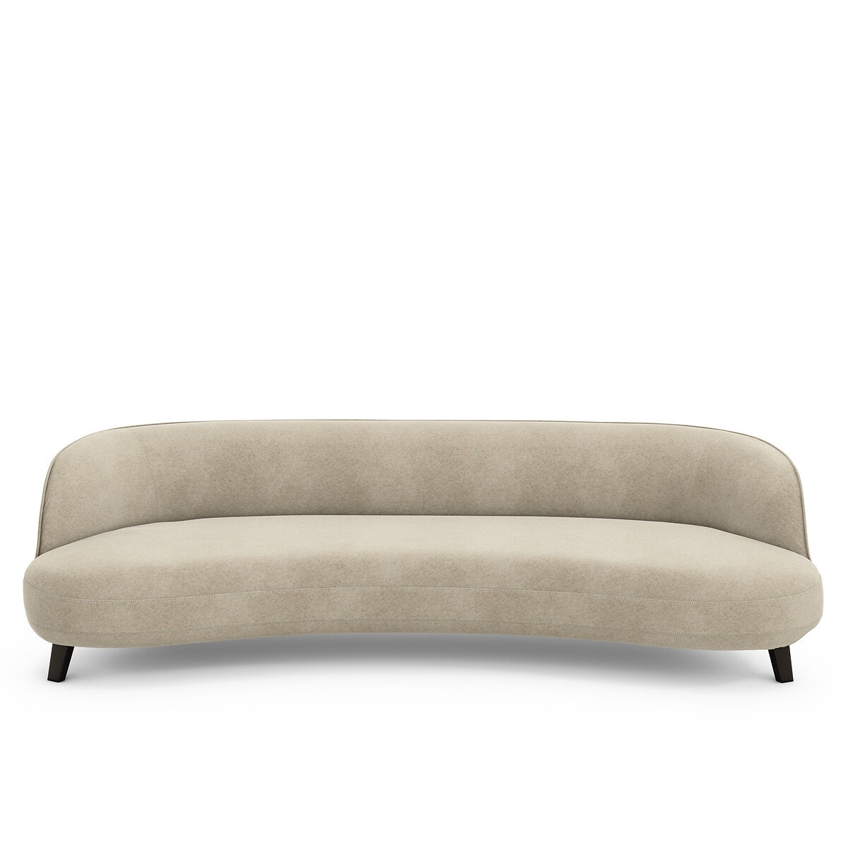 Πενταθέσιος καναπές από λινό βελούδο Μ107xΠ240xΥ75cm