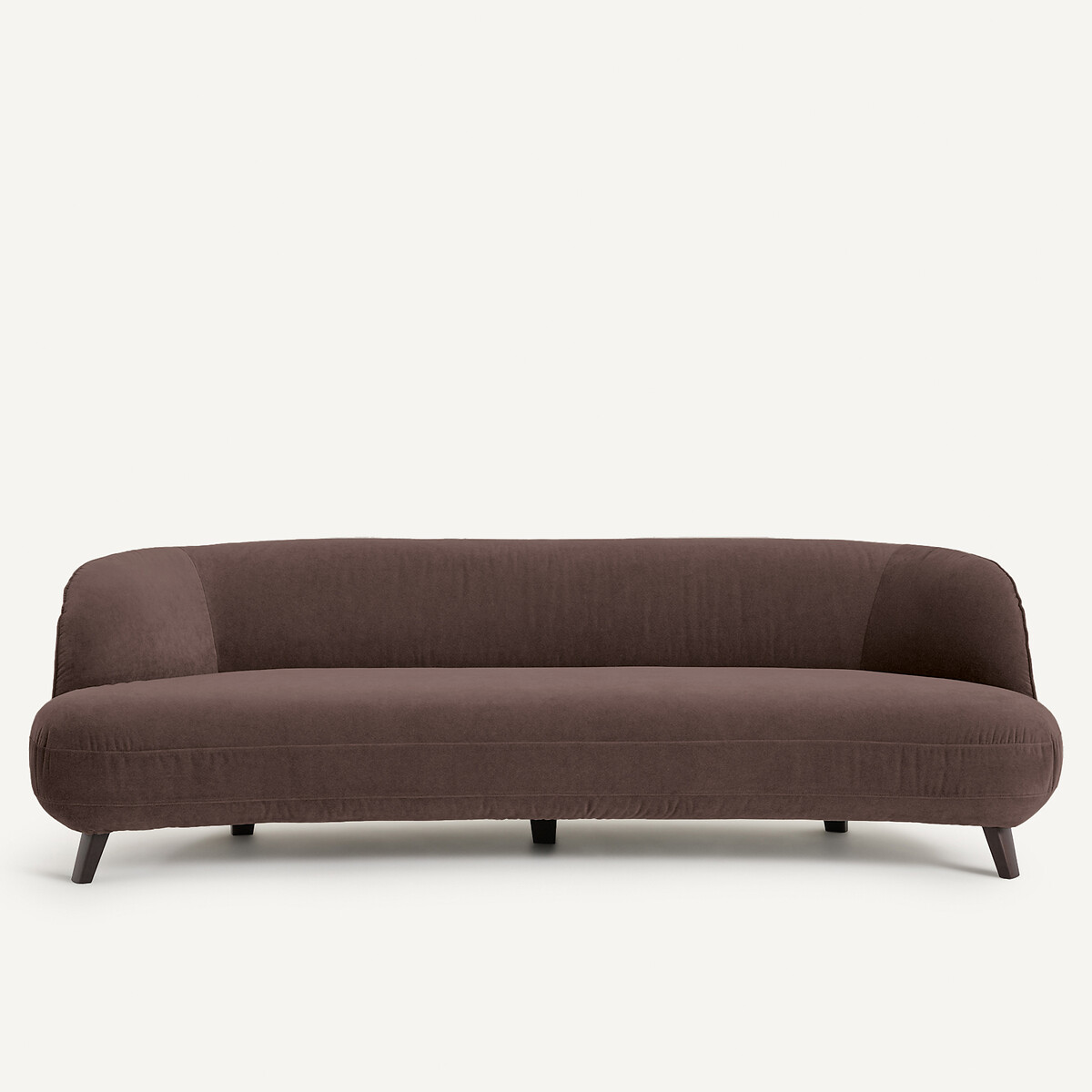 Πενταθέσιος καναπές από λινό βελούδο Μ107xΠ240xΥ75cm