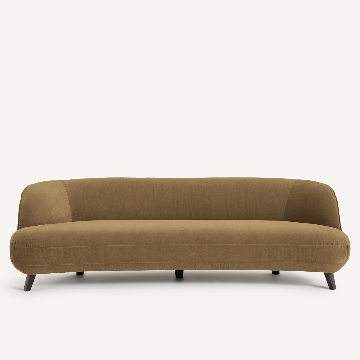 Πενταθέσιος καναπές από λινό βελούδο Μ107xΠ240xΥ75cm