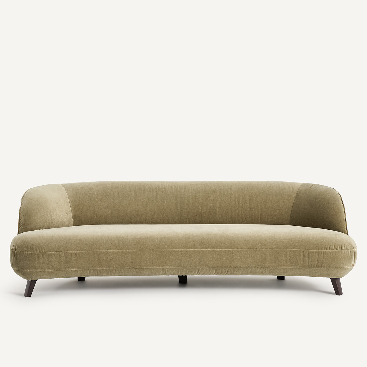 Πενταθέσιος καναπές από λινό βελούδο Μ107xΠ240xΥ75cm