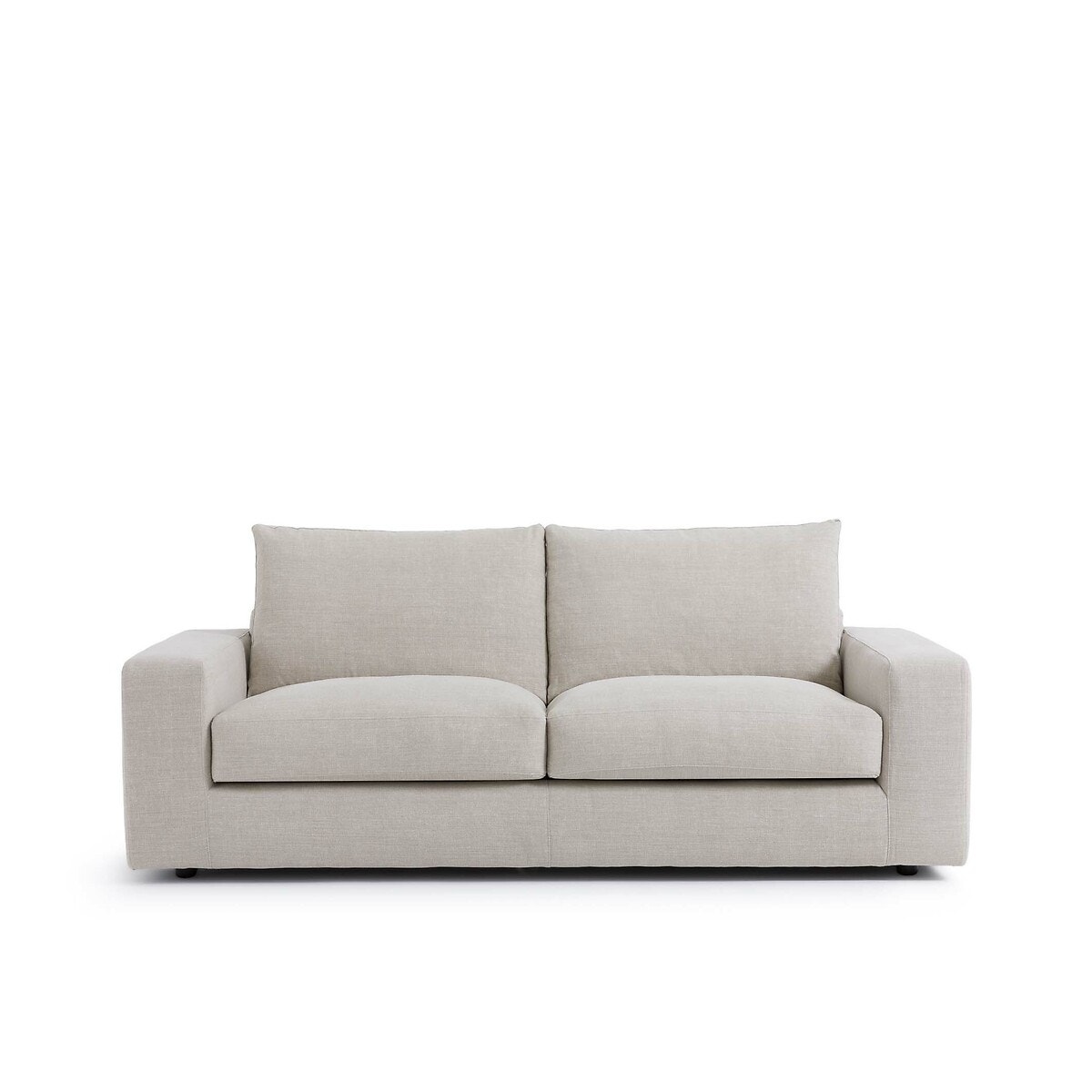 Τριθέσιος καναπές από βαμβάκι- λινό Μ105xΠ197xΥ78cm