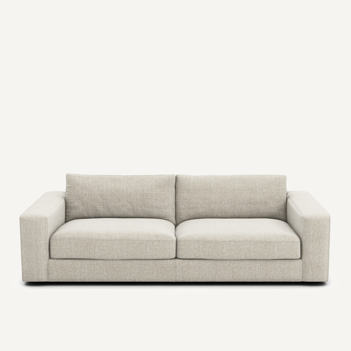 Καναπές με μελανζέ ταπετσαρία Μ105xΠ217xΥ78cm