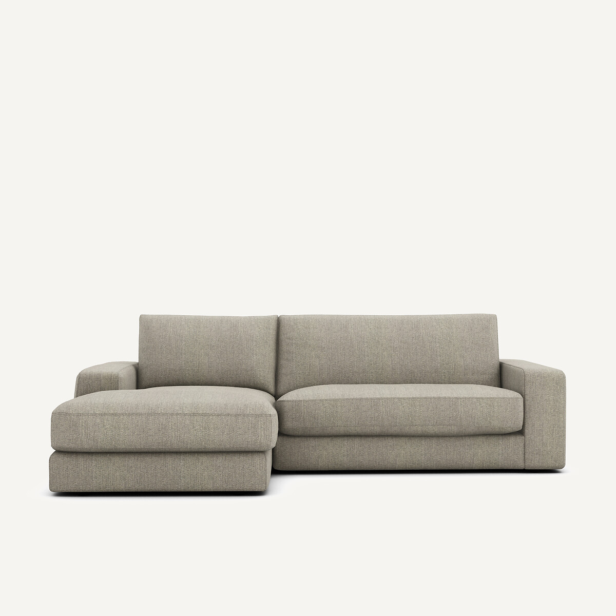 Γωνιακός καναπές με τουίντ ταπετσαρία Μ170xΠ250xΥ78cm