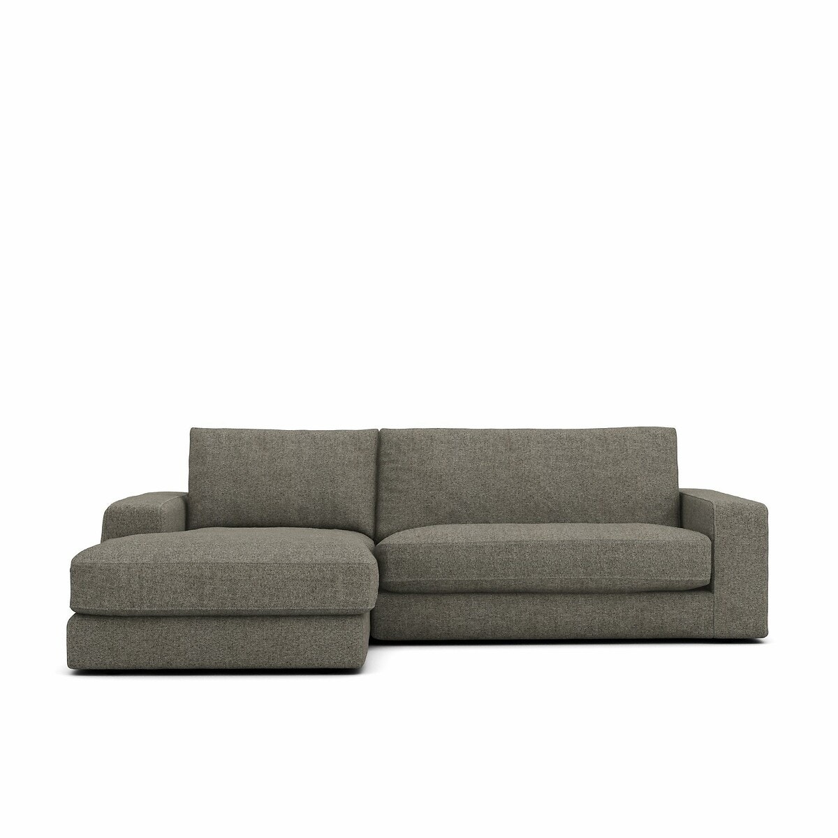 Γωνιακός καναπές με τουίντ ταπετσαρία Μ170xΠ250xΥ78cm