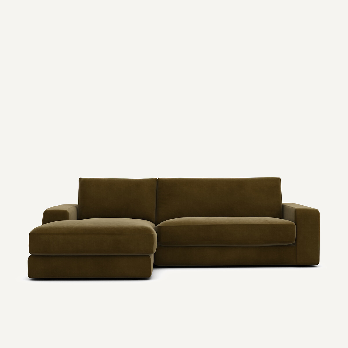 Γωνιακός καναπές από βελούδο Μ170xΠ250xΥ78cm