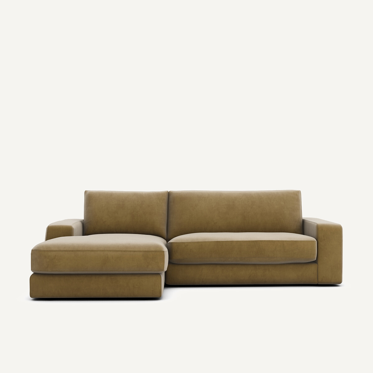 Γωνιακός καναπές από βελούδο Μ170xΠ250xΥ78cm