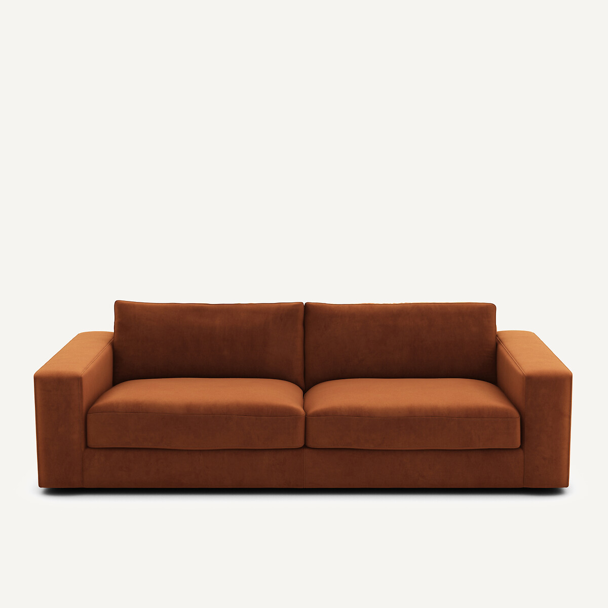 Καναπές από βελούδο Μ105xΠ217xΥ78cm