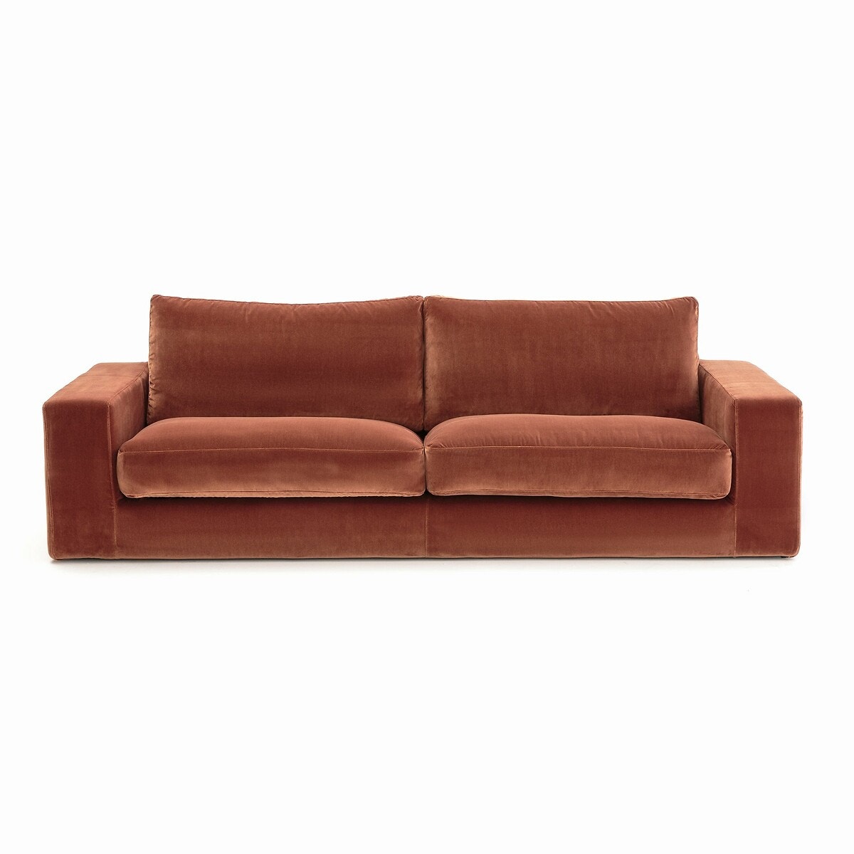 Καναπές από βελούδο Μ105xΠ217xΥ78cm