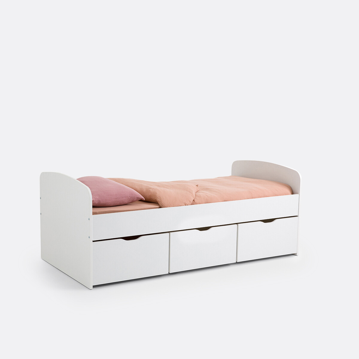 SO'HOME Κρεβάτι με τάβλες και συρτάρια Μ95xΠ193xΥ75cm