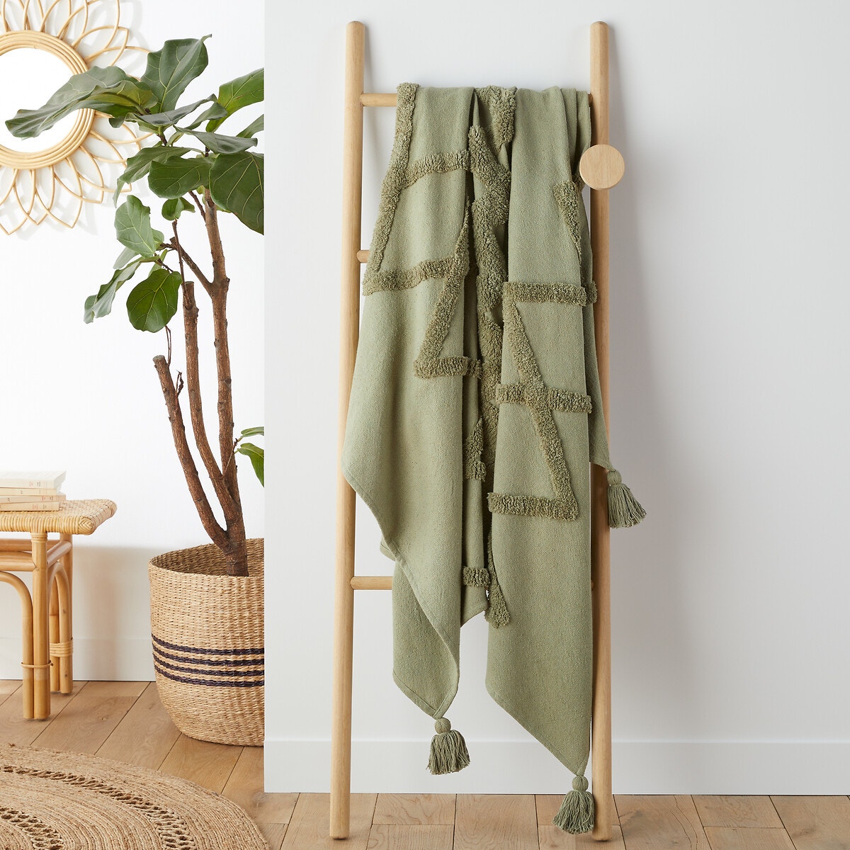 Βαμβακερό ριχτάρι με tufted μοτίβα, Assap