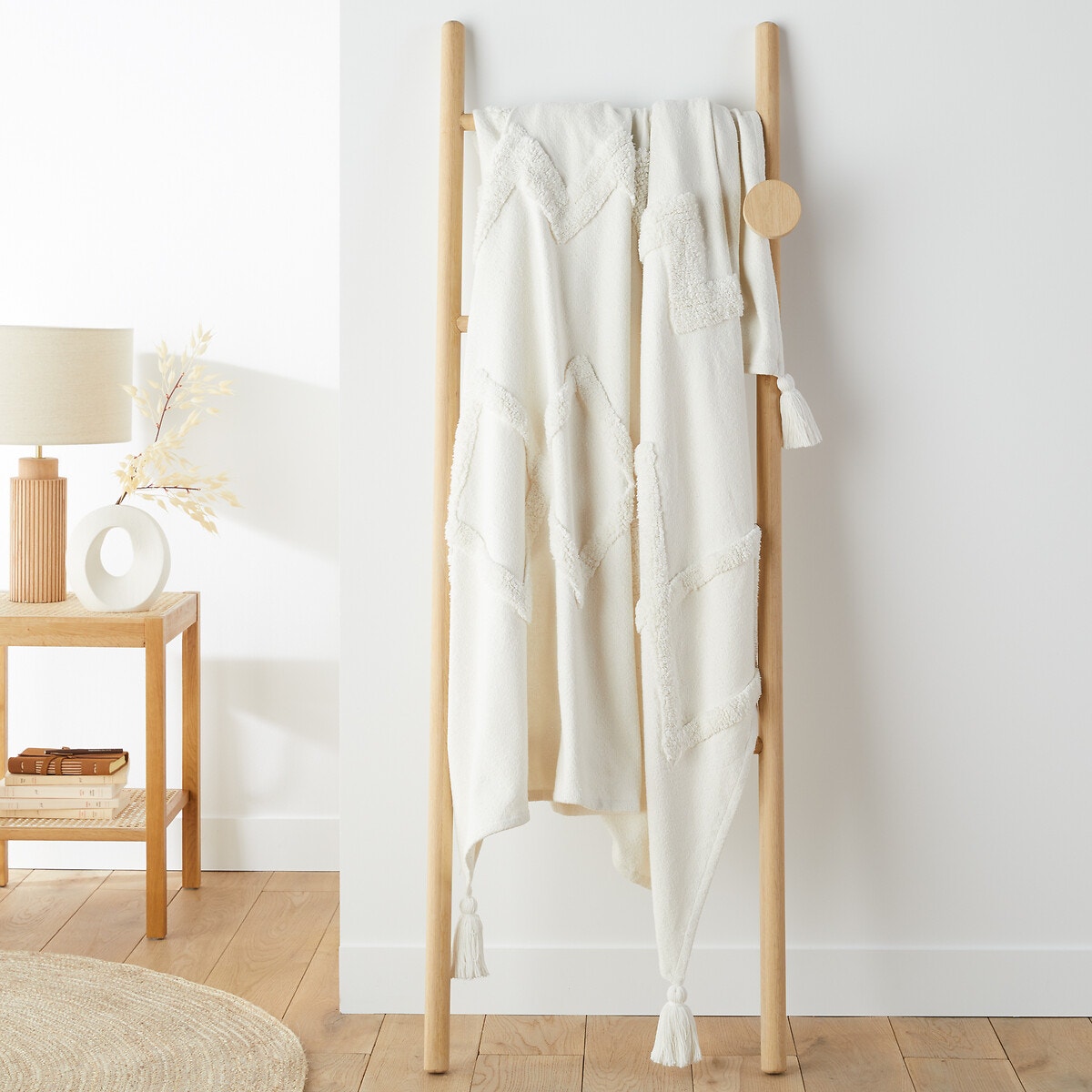 Βαμβακερό ριχτάρι με tufted μοτίβα 130x170 cm